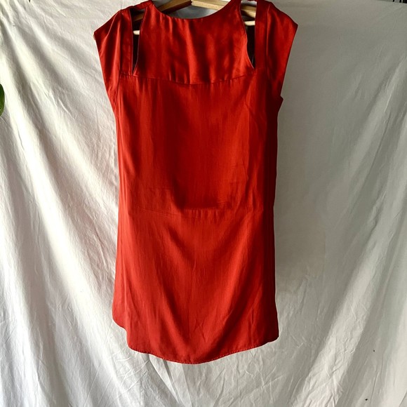 Anthropologie Maeve Ally Cupro Tunic Red Small - Picture 6 of 9